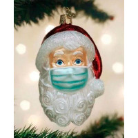 Santa in 2020 Christmas Ornament - white