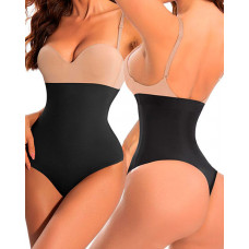 Seamless Tummy Control Butt Lifting Shapewear Panty - black