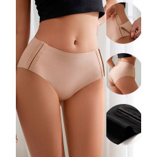 Side Hook Seamless Breathable Panty - Apricot