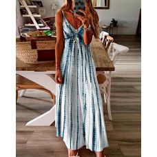 Tie Dye Cami Maxi Dress - blue