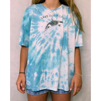 Tie Dye Short Sleeve T-shirt - blue