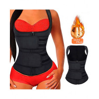 Underbust Corset Sport Girdle Waist Trainer Shapewear - black