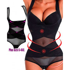 Waist Trainer Slimming Corset Tummy Control Shapewear - black