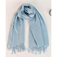 Warm Long Tassel Design Scarf - blue