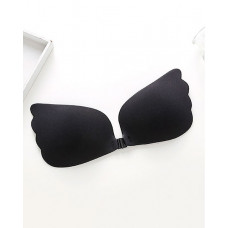 Wing Pattern Push Up Strapless Breast Petals Invisible Cover Bra Pads - black