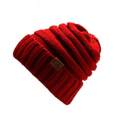 Women's Beanie Slouchy Street Dailywear Casual Pure Color Work Fall Winter Knit Hat - Wine red