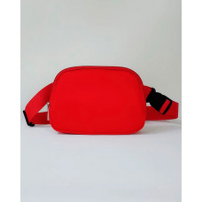 Women's Fanny Pack Zipper Design Yoga Crossbody Belt Bag - red